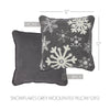 Snowflakes Grey Woolen Felt Pillow 12x12 - The Village Country Store 