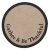 Harvest Blessings Stencil Gather & Be Thankful Placemat 14 inch Diameter - The Village Country Store 