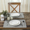 Yuletide Burlap Dove Grey Snowflake Placemat Set of 2 13x19 - The Village Country Store 