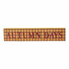 Seasons Crest Sign Autumn Days Burgundy on Mustard Base MDF Sign 3x14