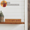 Seasons Crest Sign Autumn Days Burgundy on Mustard Base MDF Sign 3x14