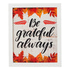 Seasons Crest Sign Be Grateful Always Fall Leaves Wall Sign 12x10