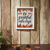 Seasons Crest Sign Be Grateful Always Fall Leaves Wall Sign 12x10