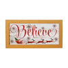 Believe Santa Sleigh Framed Wall Hanging Sign 6x12 - The Village Country Store 