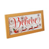 Believe Santa Sleigh Framed Wall Hanging Sign 6x12 - The Village Country Store 