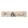 Seasons Crest Sign Blessed & Bountiful Cream Base MDF Sign 3x14