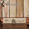 Seasons Crest Sign Blessed & Bountiful Cream Base MDF Sign 3x14