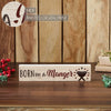 Seasons Crest Sign Born In A Manger Block Sign 3x13