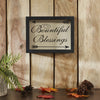 Seasons Crest Sign Bountiful Blessings w/ Arrows MDF Wall Sign 8x10.5x1.5