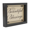 Seasons Crest Sign Bountiful Blessings w/ Arrows MDF Wall Sign 8x10.5x1.5