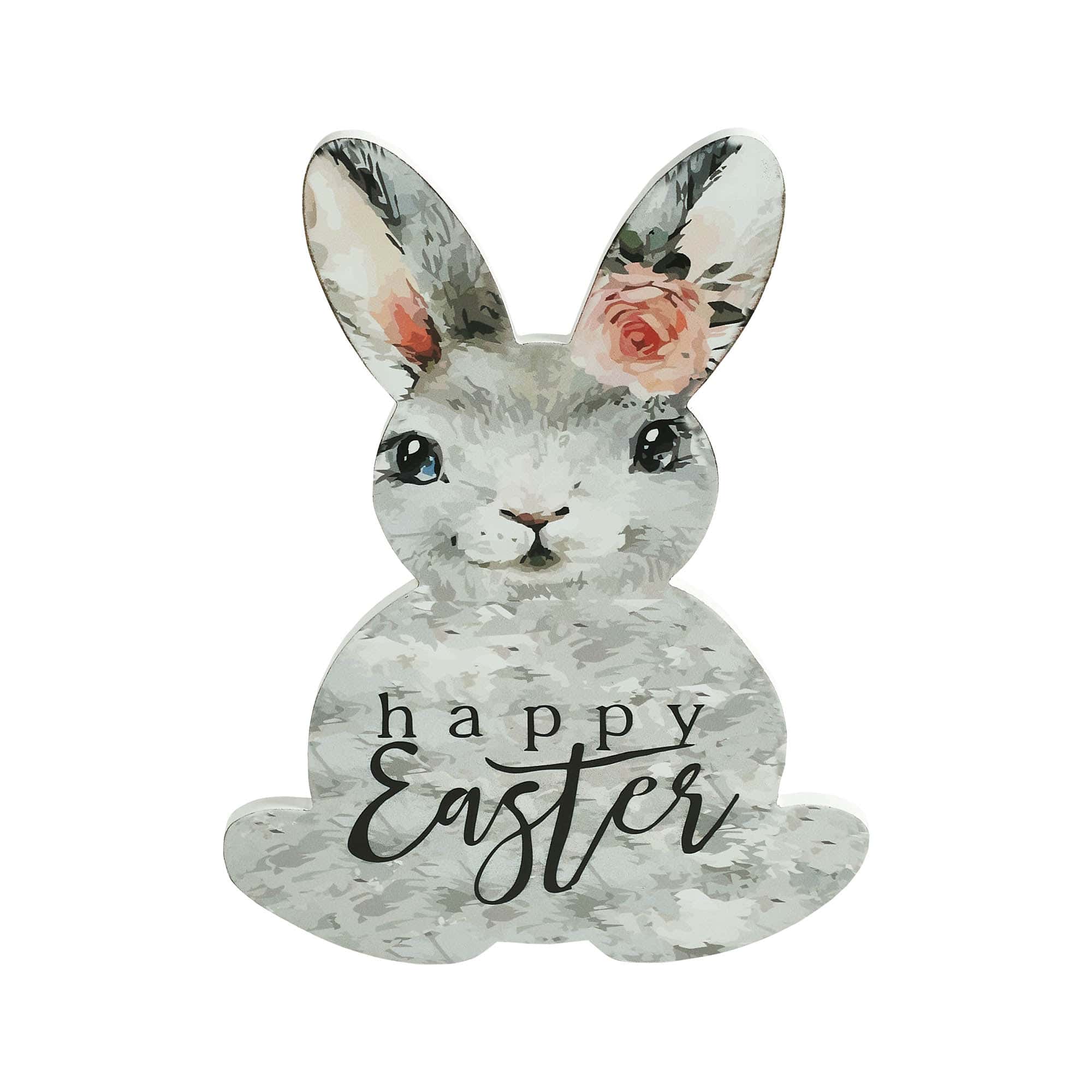 Bunny Sign Store Bunny Hop Happy Easter Bunny MDF Wall Sign 12x9x0.5