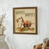 Seasons Crest Sign Bunny Hop Hippity Hoppity Bunny & Carrot Wagon MDF Wall Sign 12x12x0.5
