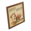 Seasons Crest Sign Bunny Hop Hippity Hoppity Bunny & Carrot Wagon MDF Wall Sign 12x12x0.5