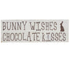 Seasons Crest Sign Bunny Wishes Chocolate Kisses Wooden Sign 4x12
