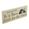 Seasons Crest Sign Celebrate Grace He Is Risen Just As He Said MDF Wall Sign 8x19x1