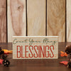 Count Your Many Blessings Cream Base MDF Sign 5x10 - The Village Country Store 