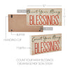 Count Your Many Blessings Cream Base MDF Sign 5x10 - The Village Country Store 