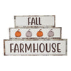 Fall Farmhouse Pumpkins Block Sign Set of 3 Sizes - The Village Country Store 