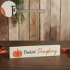 Seasons Crest Sign Feelin Pumpkiny Cream Base MDF Sign 2.75x13