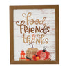 Seasons Crest Sign Food Friends & Thanks Wall Sign 12x10