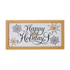 Happy Holidays Snowflakes Framed Wall Hanging Sign 8x16 - The Village Country Store 