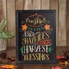 Harvest Blessings Phrases Black Border Wall Sign 16x12 - The Village Country Store 