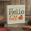 Hello Fall Pumpkin Cream Base MDF Sign 5x5 - The Village Country Store 