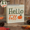 Hello Fall Pumpkin Cream Base MDF Sign 5x5 - The Village Country Store 