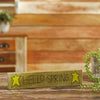 Seasons Crest Sign Hello Spring Wooden Sign 3x14