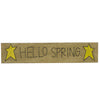 Seasons Crest Sign Hello Spring Wooden Sign 3x14