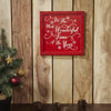 It's The Most Wonderful Time Red Wall Hanging Sign 11x11 - The Village Country Store 