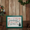 It's The Most Wonderful Time Snowman Framed Wall Hanging Sign 9x12 - The Village Country Store 