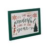 It's The Most Wonderful Time Snowman Framed Wall Hanging Sign 9x12 - The Village Country Store 