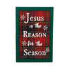 Jesus Is The Reason Plaid Framed Wall Hanging Sign 12x8 - The Village Country Store 