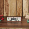 Seasons Crest Sign Jolly Snowflake Block Sign 3x10