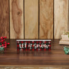 Let It Snow Plaid Block Sign 3x10 - The Village Country Store 