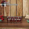 Let It Snow Plaid Block Sign 3x10 - The Village Country Store 