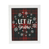 Let It Snow Plaid Wall Hanging Sign 11x9 - The Village Country Store 