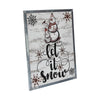 Let It Snow Snowman Framed Wall Hanging Sign 15x12 - The Village Country Store 