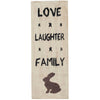 Seasons Crest Sign Love Laughter Family Wooden Sign 14.5x5.5