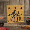 Prim Stars Pumpkin Raven Mustard Base MDF Sign 5x5 - The Village Country Store 