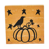 Prim Stars Pumpkin Raven Mustard Base MDF Sign 5x5 - The Village Country Store 