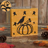 Prim Stars Pumpkin Raven Mustard Base MDF Sign 5x5 - The Village Country Store 