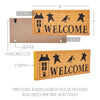 Prim Stars w/ Raven Saltbox House Mustard Base Welcome MDF Sign 7x16 - The Village Country Store 