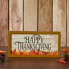 Shiplap Happy Thanksgiving Fall Leaves Wall Sign 8x16 - The Village Country Store 