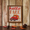 Shiplap Hello Fall Red Truck Wall Sign 13x11 - The Village Country Store 