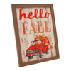 Shiplap Hello Fall Red Truck Wall Sign 13x11 - The Village Country Store 