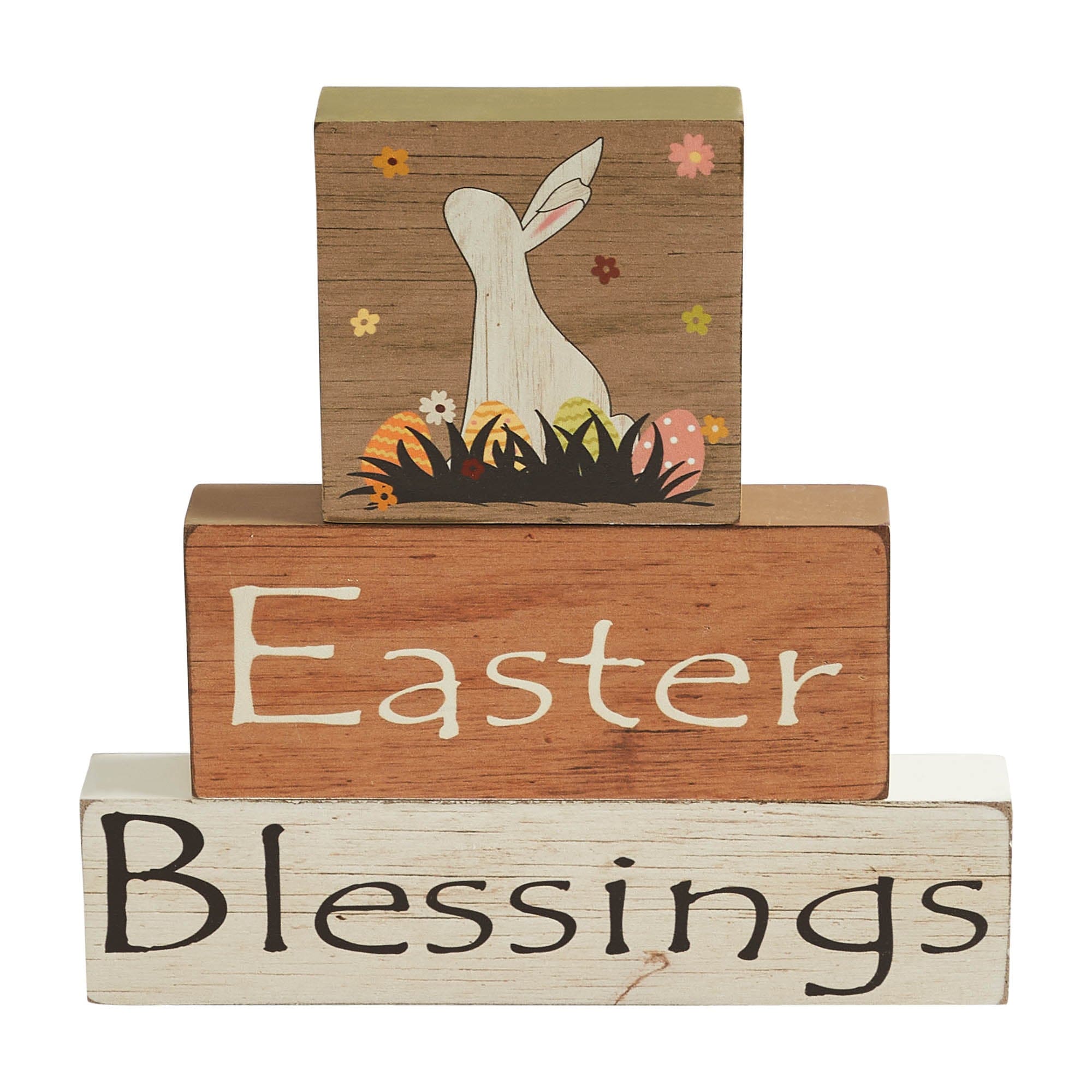 Spring Mdf Sign Spring In Bloom Easter Blessings MDF Block Sign Set of 3 Sizes