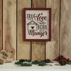 True Love Was Born In A Manger Framed Wall Hanging Sign 12x10 - The Village Country Store 