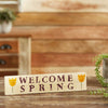 Seasons Crest Sign Welcome Spring Wooden Sign 3x14
